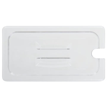 Camwear 1/3 Size Clear Handled Lid with Spoon Notch by Cambro – Polycarbonate, Clear, Model 30CWCHN135