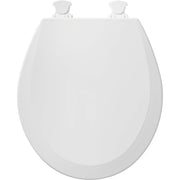 Toilet Seat Bundle with Easy Clean & Change Hinges | Elongated & Round Seats by Bemis – Plastic, White