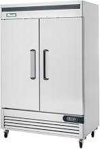 Migali C-2RB-HC 54” Bottom Mount Double Solid Door Reach-In Refrigerator 49 Cu Ft - Reliable Cold Storage - Ergonomic Construction - LED Lighting - Door Locks - Air Refrigeration System, Silver