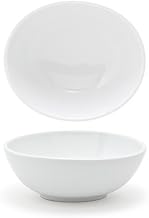 DBO058WHP23 Ellipse Bowl, 2" Height, 4.75" Width, 5.25" Length, 10 oz, Porcelain, White, (Pack of 12)