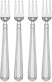 Reed & Barton REED AND BARTON August Flatware 4Pc Cocktail Fork Set, 0.45 LB, Metallic