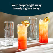 Libbey Tiki Bamboo / 4 Count (Pack of 1) / Modern Highball Glasses