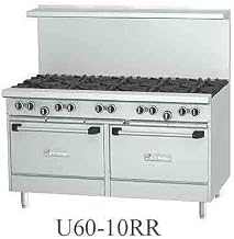 Garland U60-10RS U Series 60" Gas Restaurant Range with (10) 32,000 BTU Open Burners, (1) Standard Oven & (1) Storage Base