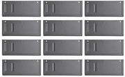 HUBERT Black Metal Sign Holder with 1" Deep Bracket – Fits 7" x 2.5" Signs (Pack of 12)