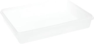 Food Storage Container Translucent 1.6 Gallon Plastic - 15 3/4" L x 11 3/8" W x 2 3/4" D