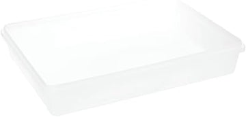 Food Storage Container Translucent 1.6 Gallon Plastic - 15 3/4" L x 11 3/8" W x 2 3/4" D