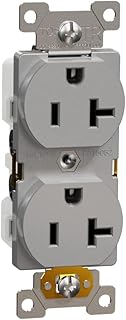 Square D by Schneider Electric Square D X Series 125V Tamper Resistant Heavy Duty Duplex Outlet, 20 Amp, Matte Gray