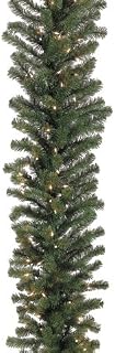 9'Lx18"W Deluxe Windsor Pine Garland x300 w/150 Clear Lights Green (Pack of 4)
