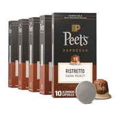 Peet's Coffee Ristretto / 10 Count (Pack of 5) / Ristretto (Intensity 10) Coffee Gifts