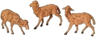 Fontanini by Roman, Brown Sheep 3-Piece Set, 7.5" Collection, Nativity Figures, Made in Italy