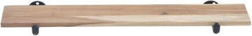 HUBERT Reclaimed Wood Wall Shelf with Pipe Fitting - 48" L x 8" W x 1" H