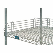 Wire Shelf Ledge by Nexel – 30"W x 4"H, Alloy Steel, Silver Epoxy, Model AL430EP