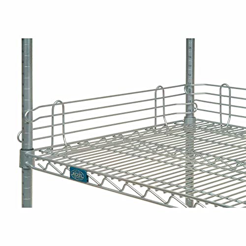 Wire Shelf Ledge by Nexel – 30"W x 4"H, Alloy Steel, Silver Epoxy, Model AL430EP
