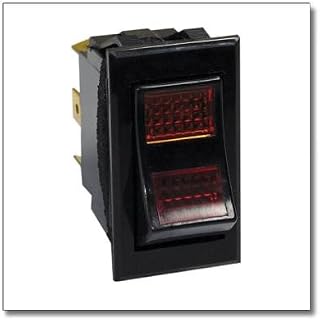 BKI S0104 Rocker Switch, Lighted, DPDT, 15A, 250V