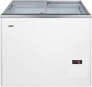 Flat Top Commercial 7.2 Cu.Ft. Chest Freezer with Sliding Glass Lid by Summit Appliance – 7.2 cubic_feet, White, Model NOVA22