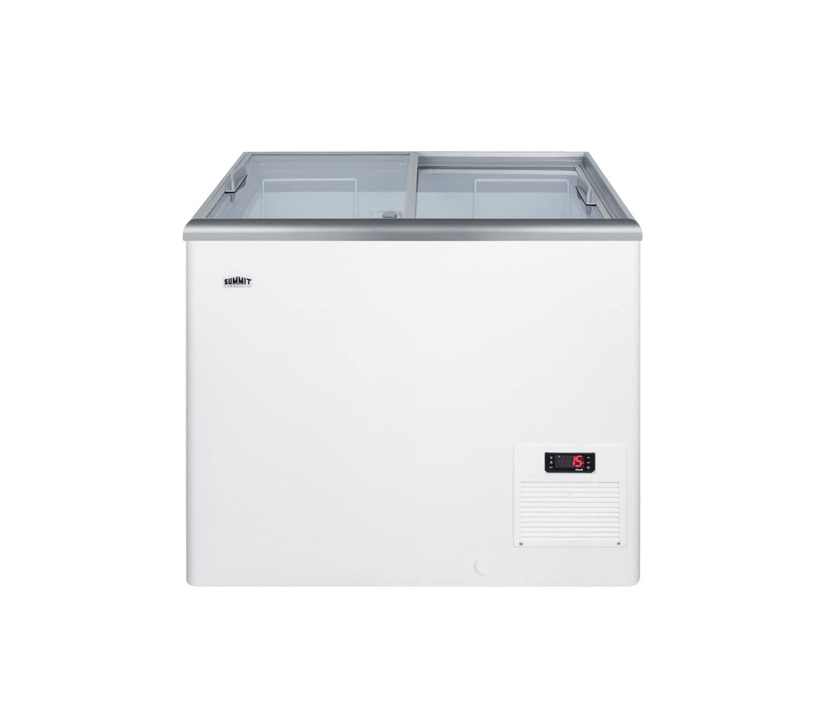 Flat Top Commercial 7.2 Cu.Ft. Chest Freezer with Sliding Glass Lid by Summit Appliance – 7.2 cubic_feet, White, Model NOVA22
