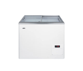 Flat Top Commercial 7.2 Cu.Ft. Chest Freezer with Sliding Glass Lid by Summit Appliance – 7.2 cubic_feet, White, Model NOVA22