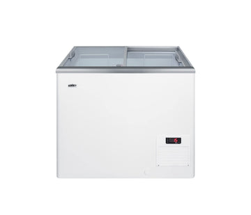Flat Top Commercial 7.2 Cu.Ft. Chest Freezer with Sliding Glass Lid by Summit Appliance – 7.2 cubic_feet, White, Model NOVA22