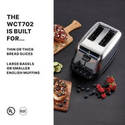 Waring Silver / Double Slot Chrome Toaster | Wide Slot / 2-Compartment Toasters