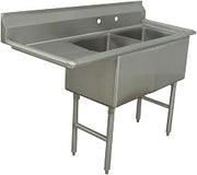 Advance Tabco FC-2-1824-24L-X 2-Comp Sink with 24" Left Drainboard