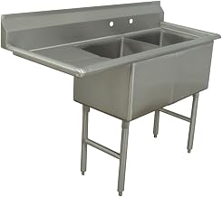Advance Tabco FC-2-1824-24L-X 2-Comp Sink with 24" Left Drainboard