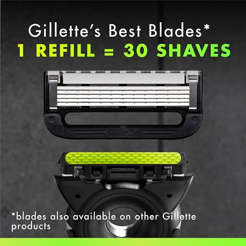 Gillette 6 Count (Pack of 1) / 6 Refills / Silver Shaving Gels