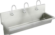 Elkay EWMA7220SACC Commercial 72" x 20" single Wall Hung Multiple Station Hand Wash Sink Kit 1 Hole