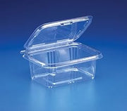 Inline TS32 32 oz Tear Strip Deli Container Tub Hinged, Clear - Case of 200