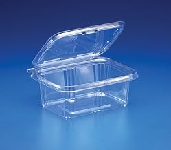 Inline TS32 32 oz Tear Strip Deli Container Tub Hinged, Clear - Case of 200