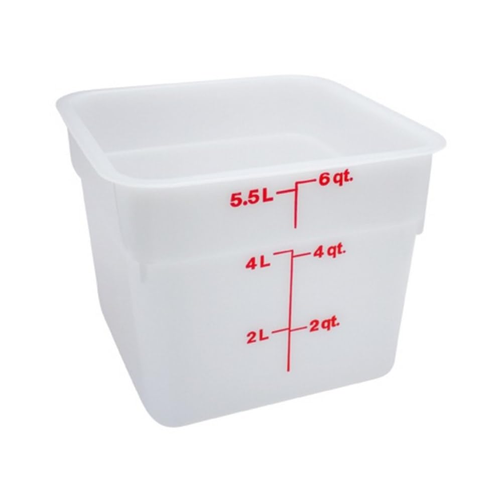 Camsquare Container White 6 Qt by Cambro – 6 qt., 6.0 quarts, Plastic, White, Model 6SFSP-148