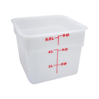 Camsquare Container White 6 Qt by Cambro – 6 qt., 6.0 quarts, Plastic, White, Model 6SFSP-148