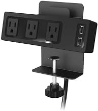 Mooreco Outlet Strip, Surge, USB, 3 5-15R, 5-15P, 10 ft., Black 66675-1 Each