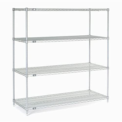 Nexel Chrome Wire Shelving Unit by Global Industrial – 60" W x 24" D x 54" H, Alloy Steel, Chrome, Model 24605C