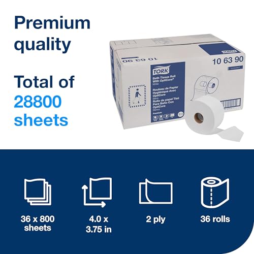 Tork 36 Count (Pack of 1) / White / 1 Toilet Paper