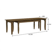 Toasted Java 3-Leaf Extension Dining Table by Starlight Canyon Home – Solid Asian Hardwood, Brown
