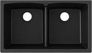 Elkay Quartz Classic ELGDULB3322BK0 Black Equal Double Bowl Undermount Sink