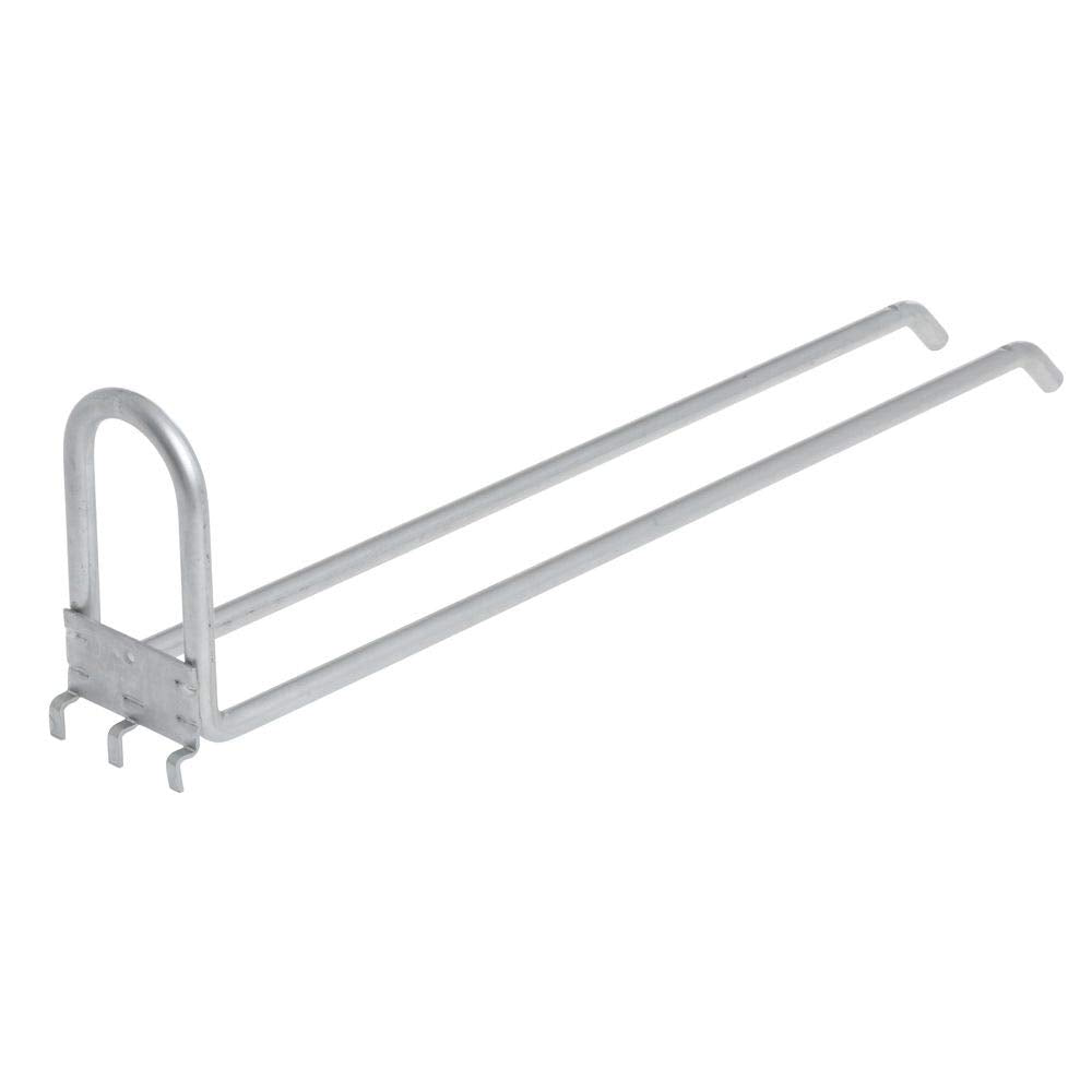 16 Inch (L) Double Peg Hook Steel by Retail Resource – Steel, Silver, Model 080-274-10