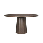 Dark Brown Wooden Round Pedestal Dining Table by Starlight Canyon Home – 60-inch diameter, 30-inch height, Solid Wood, Brown