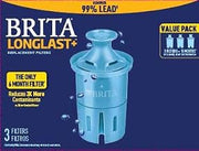 Brita Longlast+ Water Filter, Longlast+ Replacement Filters for Pitcher and Dispensers, 3 Count