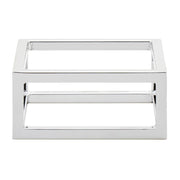 Cerve Collection MDEX Chrome Display Riser - 7" L x 7" W x 3" H by HUBERT – Alloy Steel, Silver, Model 11083a