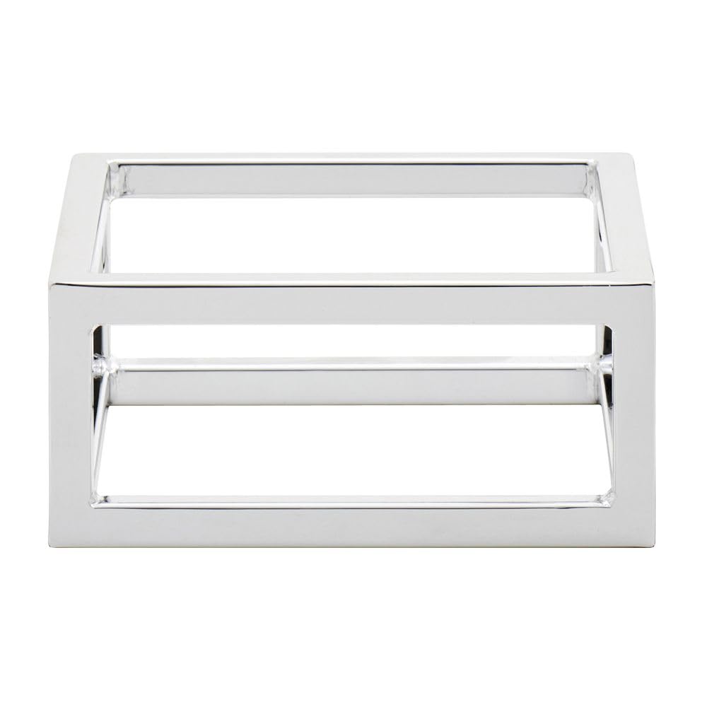 Cerve Collection MDEX Chrome Display Riser - 7" L x 7" W x 3" H by HUBERT – Alloy Steel, Silver, Model 11083a