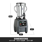 Waring Variable Speed w/Control Dial / Stainless Steel Jar CB15VSF / 1-Gallon Countertop Blenders