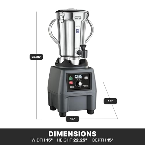 Waring Variable Speed w/Control Dial / Stainless Steel Jar CB15VSF / 1-Gallon Countertop Blenders