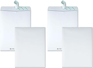 Quality Park Tech-No-Tear Catalog Envelope, Redi-Strip, White, 10 x 13, 100 per Box, (77397) (Pack of 2)