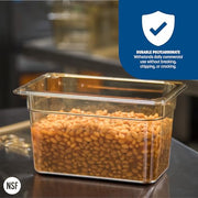 Carlisle FoodService Products Fourth Size 1 pack / Amber / 6" Deep Storage & Transport