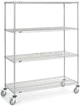 Nexel Chrome Wire Shelf Truck, 60x24x80 1200 Pound Capacity