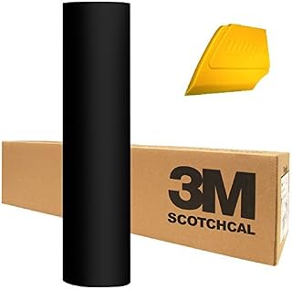 3M Scotchcal Electrocut Gloss Adhesive Graphic Film 12" x 24" Roll w/Detailer Squeegee (Matte Black)