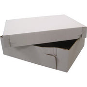 2PC18145, 18x14x5-Inch 2-Piece Corrugated Cardboard Cake Boxes, Take Out Disposable Paper Cake Pie Containers, Wholesale White Bakery Box (25) by Vineland Packaging – 18x14x5-Inch