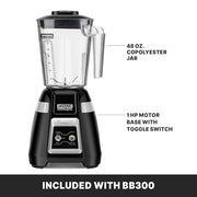 Waring Toggle Switch | Copolyester Jar / 48 Ounces / Black Countertop Blenders