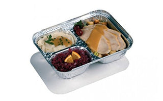 Pactiv Corporation Pac Y7139Tp Hi Dvdr Alum Tray W/Brd Lid 3Comp 200 PAC Y7139TP
